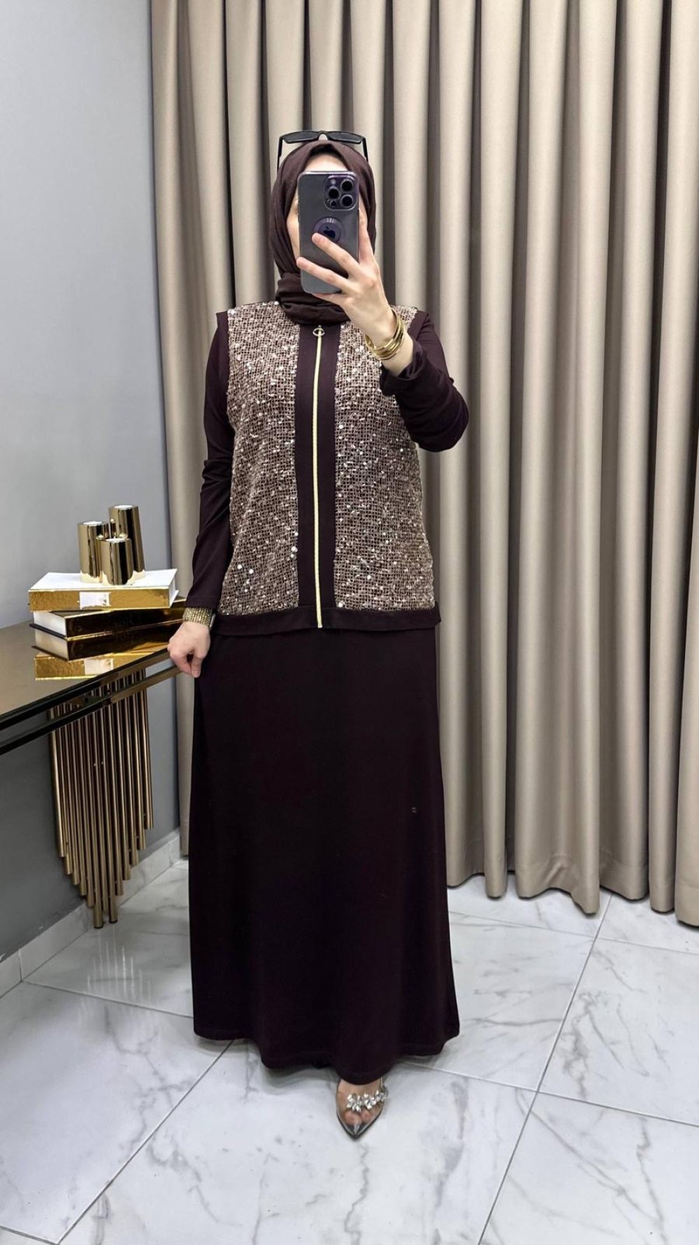 Asel Elbise Takım — Kahverengi