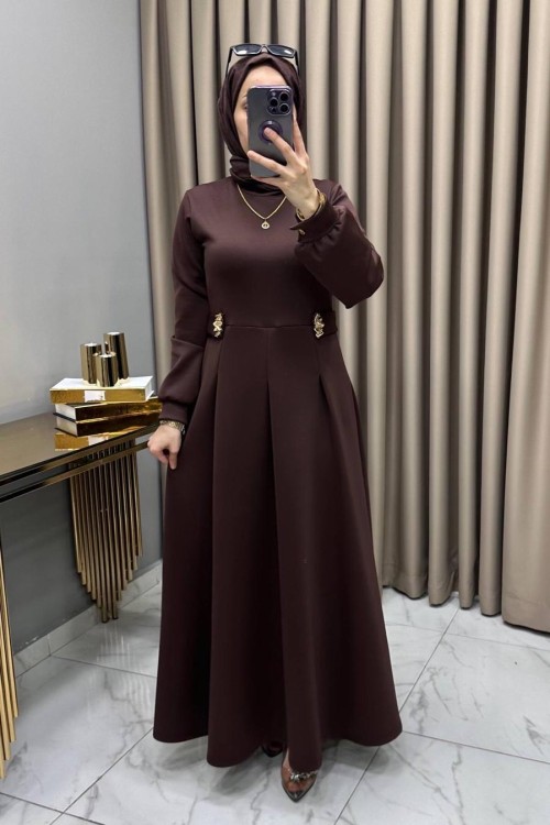 Öznur Elbise — Kahverengi