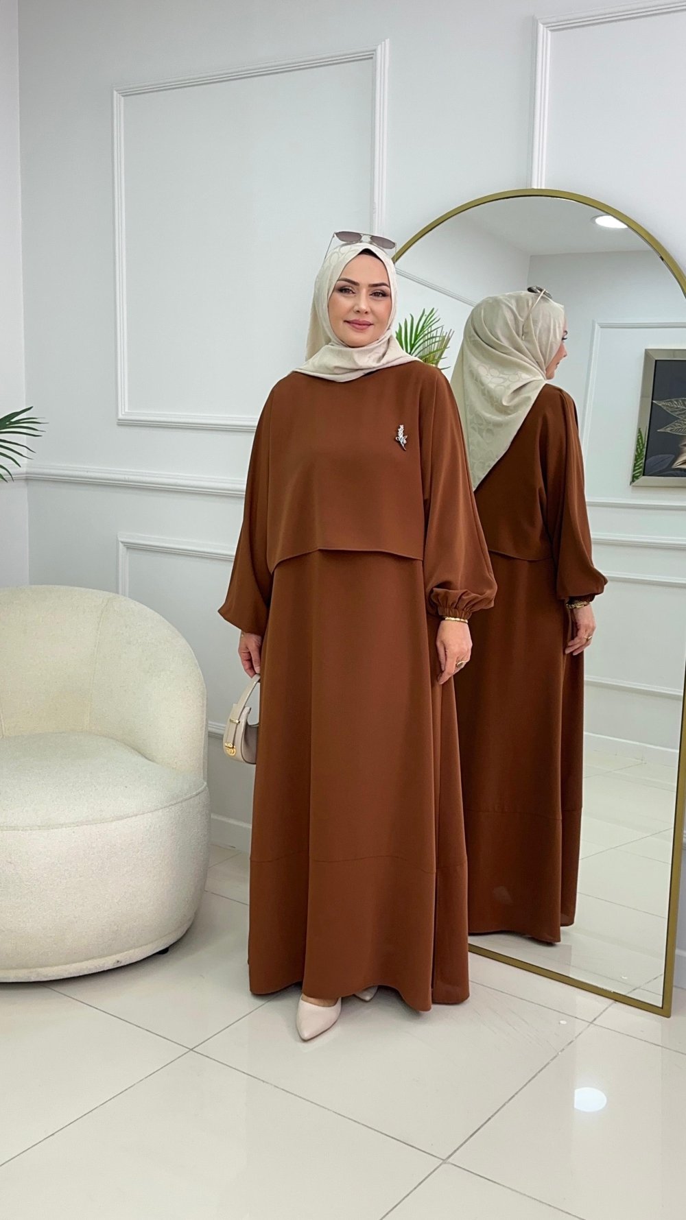 Yasemen Elbise — Kahverengi